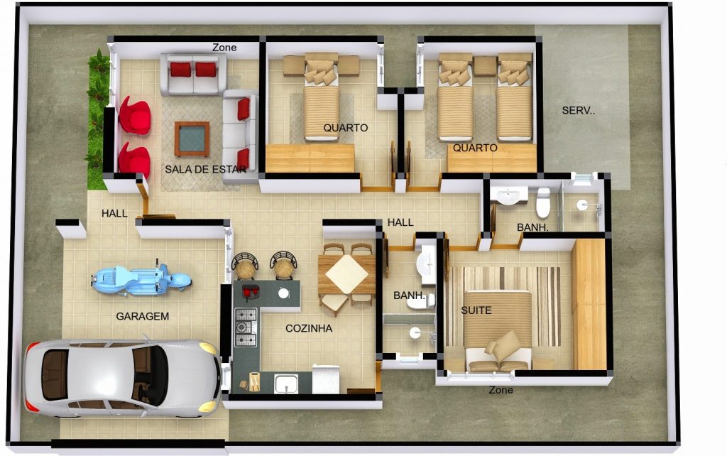 Planta De Casas Simples: Diversos Modelos Para Inspirar